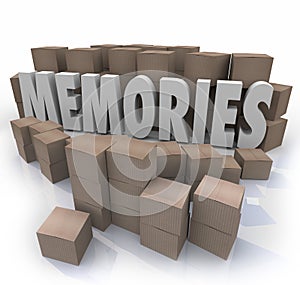 Memories Cardboard Box Word Remember Times Past