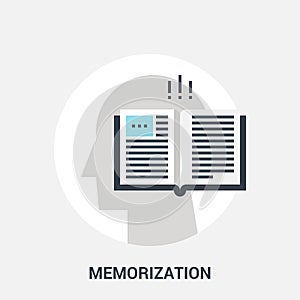 Memorization icon concept photo