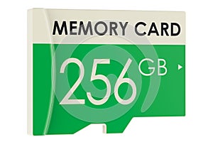 Memory card, 256 GB. 3D rendering