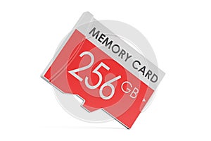 Memory card 256 GB, 3D rendering