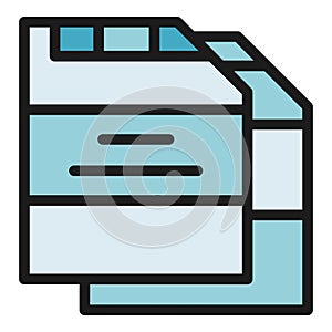Memory card icon vector flat