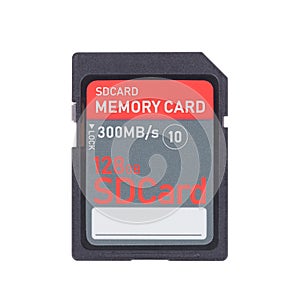 Memory card isolated on white background - 128 Gigabyte