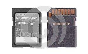 Memory card isolated on white background - 32 Gigabyte