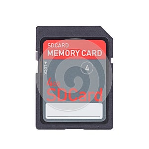 Memory card isolated on white background - 4 Gigabyte