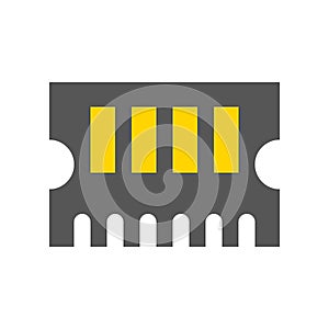 Memory card vector, Electronic device flat style icon