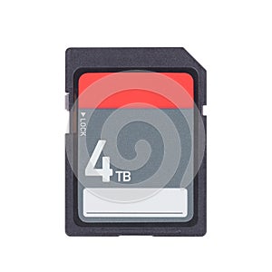 Memory card on white background - 4 Terabyte