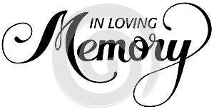 Memory - custom calligraphy text