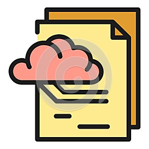 Memory files icon vector flat