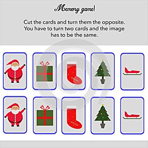 Memory game with cards to cut!