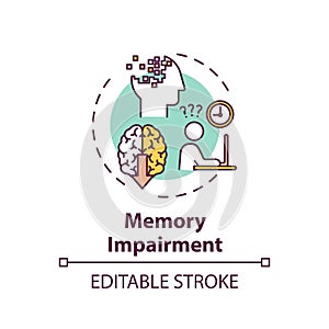Memory impairment concept icon