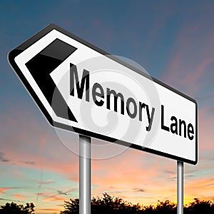 Memory lane concept. photo