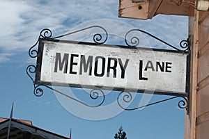 Memory lane sign photo