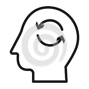 Memory Recall Symbol Emphasizing Mental Health and Cognitive Function