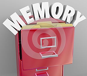 Memory Recalling Retrieving Remember File Cabinet photo