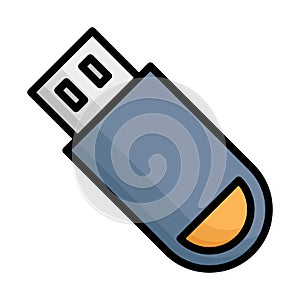 Memory stick, pen drive Vector icon which can easily modify