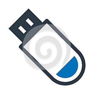 Memory stick, pen drive Vector icon which can easily modify