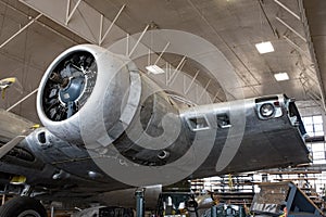 Memphis Belle Left Radial Engine & Partial Wing