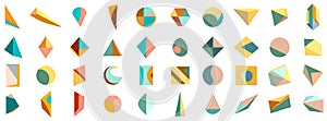 Memphis design elements. Abstract geometric shapes set. Vector illustration