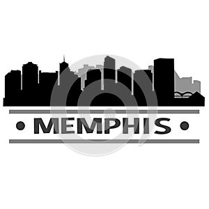 Memphis Skyline City Icon Vector Art Design