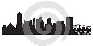 Memphis, Tennessee skyline. Detailed vector silhouette