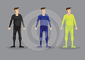 Men Bodysuit Fashion Vector Character Set photo