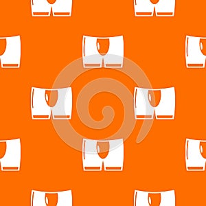 Men brief pattern vector orange