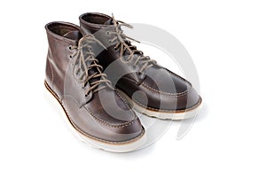 Men brown work boots