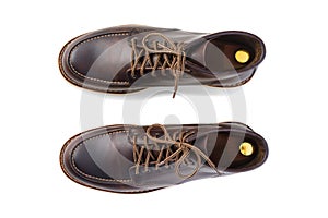 Men brown work boots