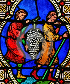 Men Carrying Grapes, symbolizing the Blood of Christ