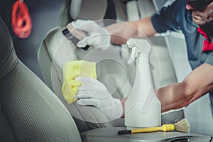 Men Cleaning Car Interior