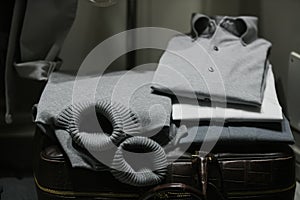 Men clothing in a store photo