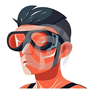 men in futuristic eyeglasses enjoy summer