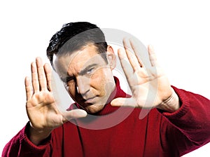 Men hands framing gesture