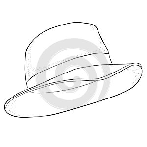 The men is headdress hat. vector illustration