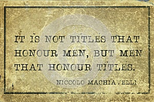 Men honour Machiavelli photo