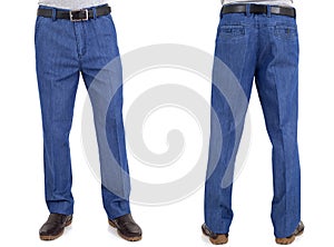 Men in jeans trousers