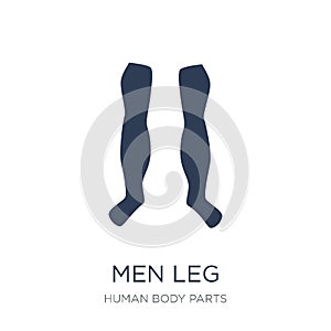 Men Leg icon. Trendy flat vector Men Leg icon on white background from Human Body Parts collection