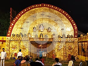 Men made pandal for worshipping there God in India