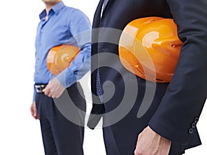 Men with orange safety hat