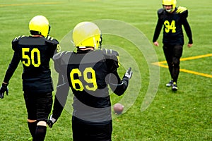 Men playing american football