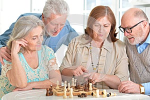 Men playing chess