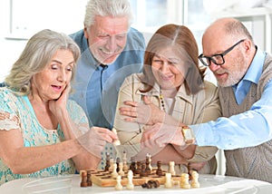 Men playing chess