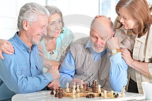 Men playing chess