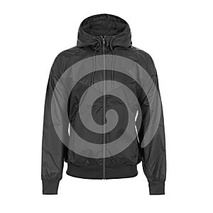 Men`s black sports jacket for windy weather