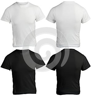 Men's Blank Black and White Shirt Template