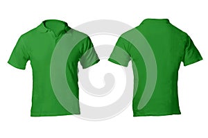 Men's Blank Green Polo Shirt Template