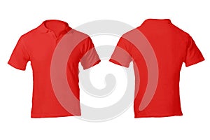 Men's Blank Red Polo Shirt Template