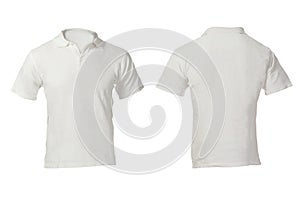 Men's Blank White Polo Shirt Template