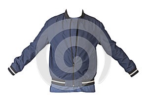 Men`s bomber jacket and t-shirt isolated on a white background. fashionable casual wear