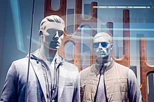 Men`s dummies close up. concept male fashion. Concept metrosexual photo